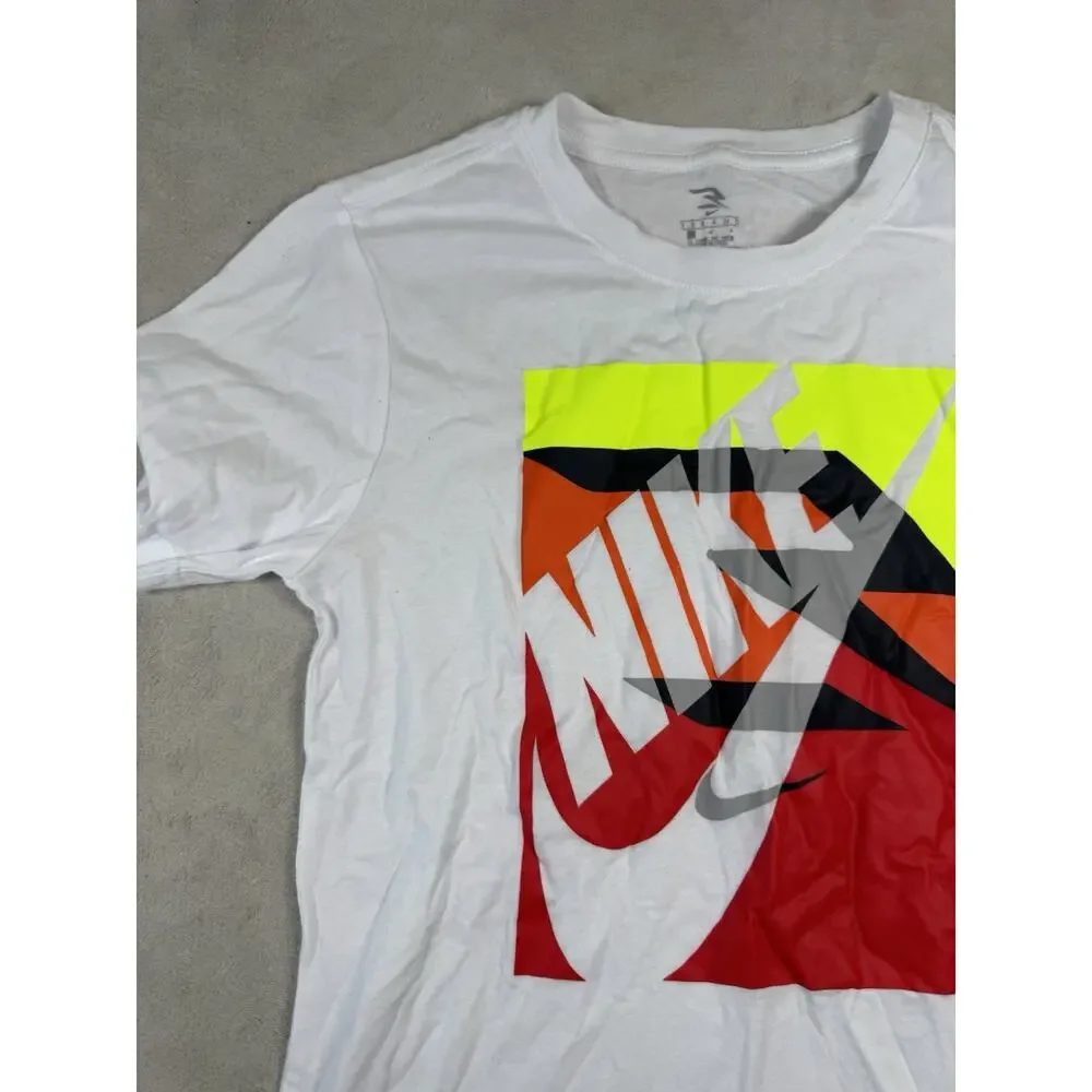 3BRAND Russell Wilson Nike Boys L White Graphic T-Shirt Swoosh NWT